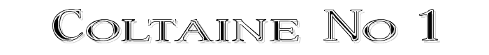 Coltaine No 1 font